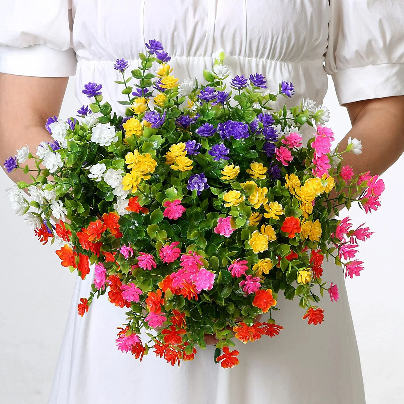 fleurs artificielles résistantes aux uv pour extérieur et jardin - vue 3 sur 12