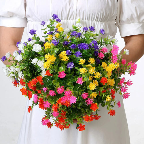 fleurs artificielles résistantes aux uv pour extérieur et jardin - vue 3 sur 12