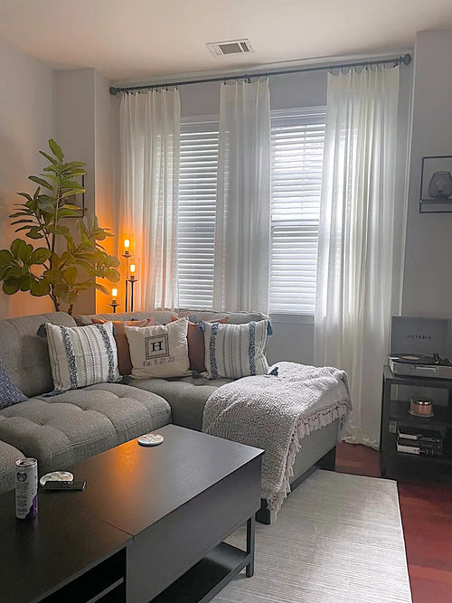 Rideau rayé style européen rétro tissu texturé décoratif - vue 2 sur 6