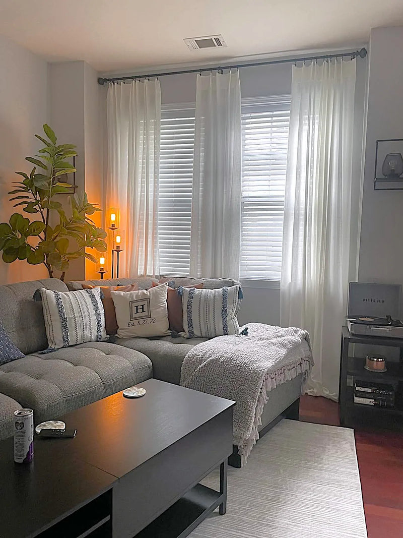 Rideau rayé style européen rétro tissu texturé décoratif