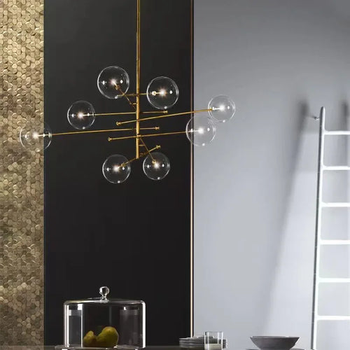 lustre led moderne design nordique pour un éclairage intérieur élégant - vue 6 sur 6