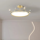 plafonnier en forme de couronne pour chambre d'enfant princesse protection des yeux
