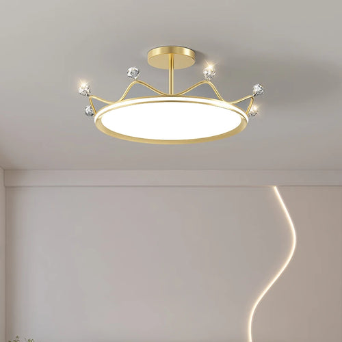 plafonnier en forme de couronne pour chambre d'enfant princesse protection des yeux