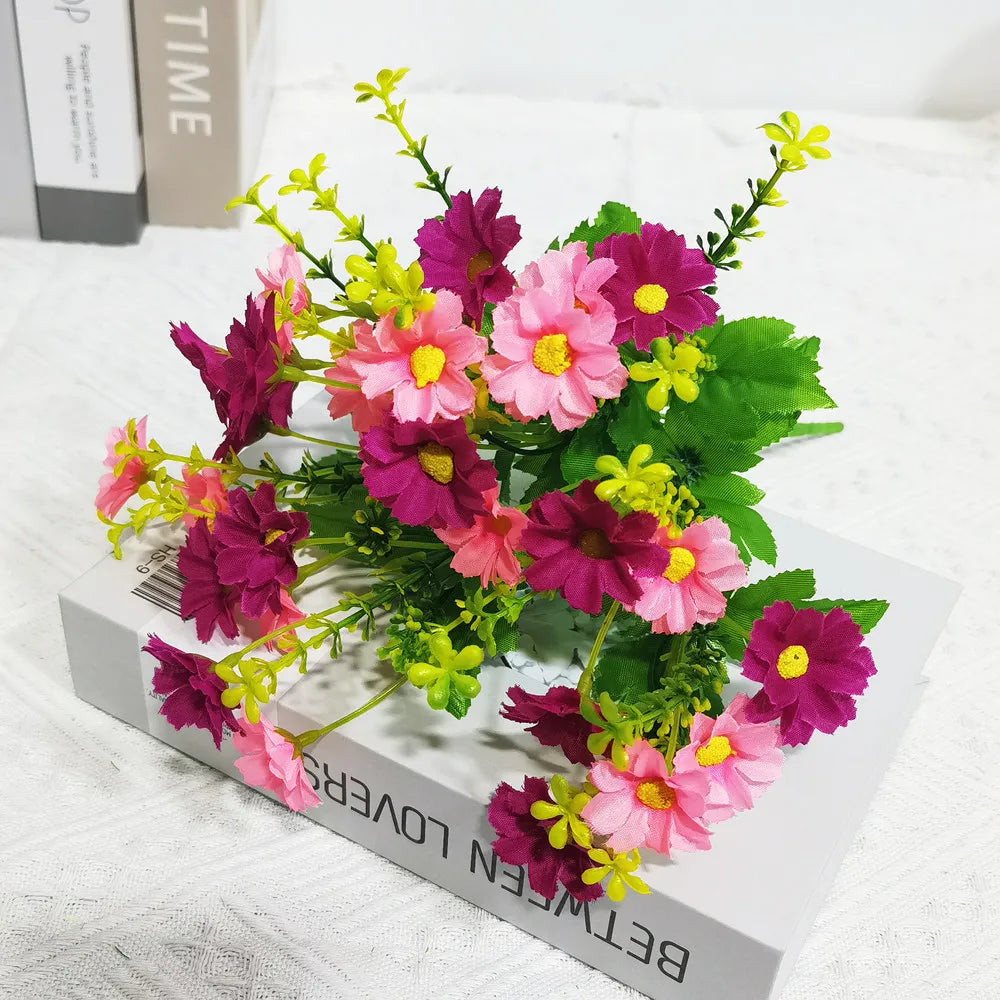 lot de fleurs artificielles résistantes aux uv pour décoration extérieure - vue 9 sur 16