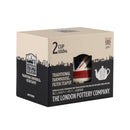 Théière céramique motif drapeau peint main infuseur acier