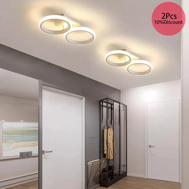 Plafonnier noir/blanc moderne Led - vue 3 sur 10