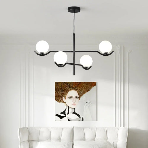 lustre design en verre et métal luminaires suspendus