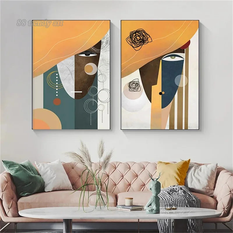 peintures abstraites modernes pour décoration murale artistique