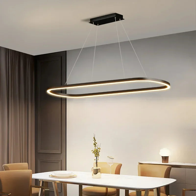 Lustre LED design moderne décoratif idéal hôtel - vue 4 sur 19