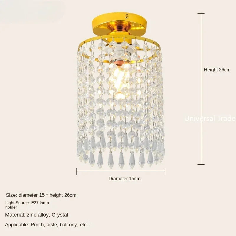 plafonnier led en cristal k9 avec structure en acier inoxydable