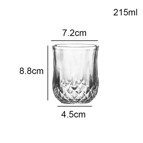 Verres élégants motif diamant pour vin café thé