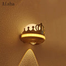 2023 New Crown Wall Lamp LED Outdoor Waterproof Wall Light IP65 Staircase Wall Lamp Children's Bedroom Wall Decoration Sconces