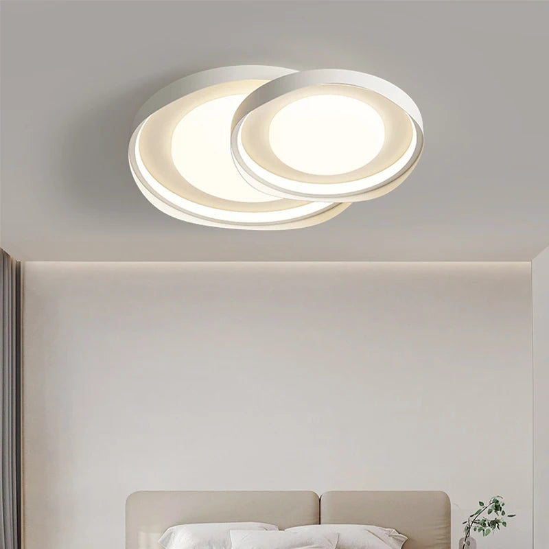 Plafonnier circulaire moderne en fer pour éclairage intérieur