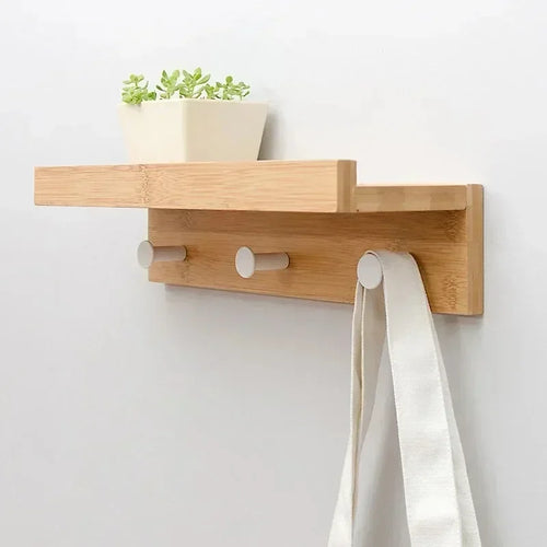 porte-manteau mural en bois pour rangement créatif et pratique - vue 14 sur 15