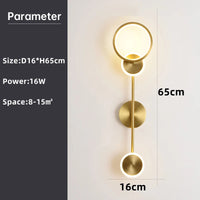 Applique murale LED moderne de luxe nordique