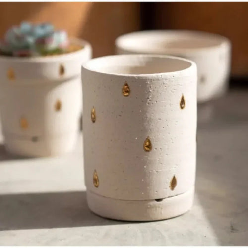 pot de fleurs en céramique pour succulentes style nordique - vue 7 sur 10