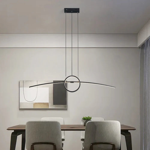 suspension moderne créative avec lumières led pour maison intelligente