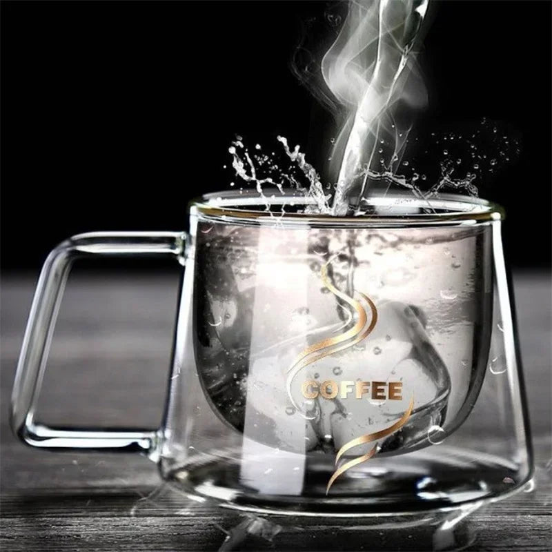 tasse expresso verre double paroi avec anse - vue 4 sur 6