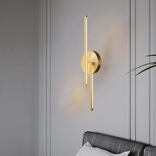 applique murale led minimaliste moderne en laiton - vue 4 sur 10