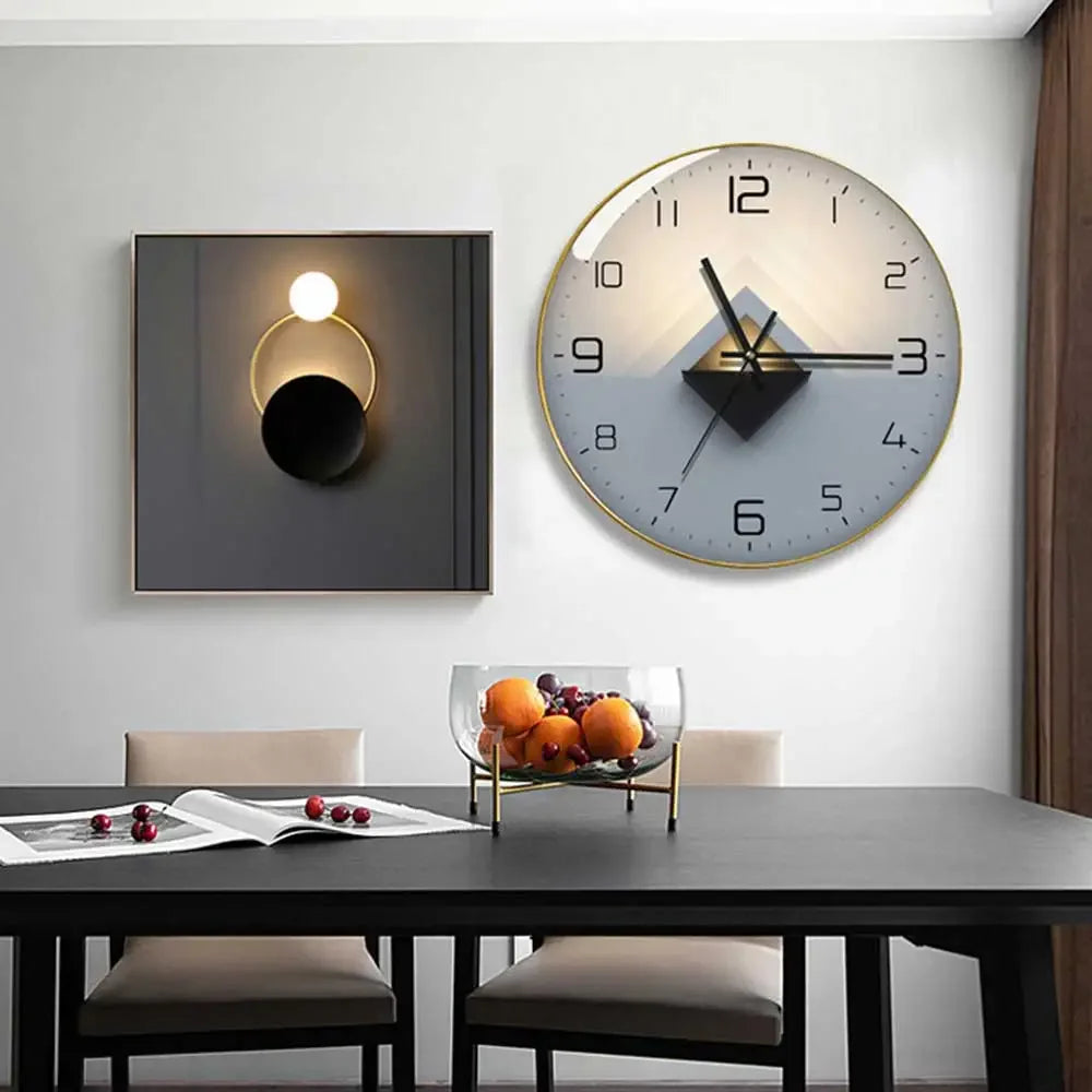 horloge murale en verre design moderne géométrique créatif décoratif - vue 6 sur 18