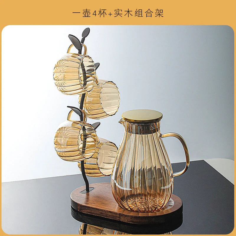Pichet theiere verre borosilicate resistant chaleur moderne