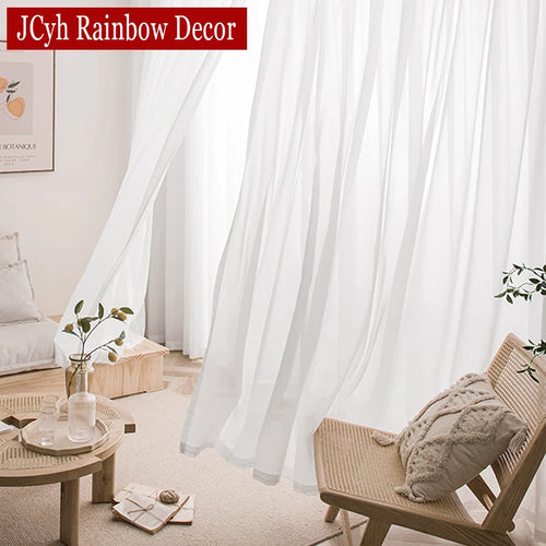 Voilage moderne translucide pour salon chambre balcon