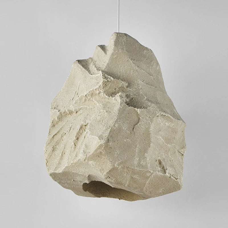 lustre nordique fait main imitation pierre style wabi sabi - vue 6 sur 7