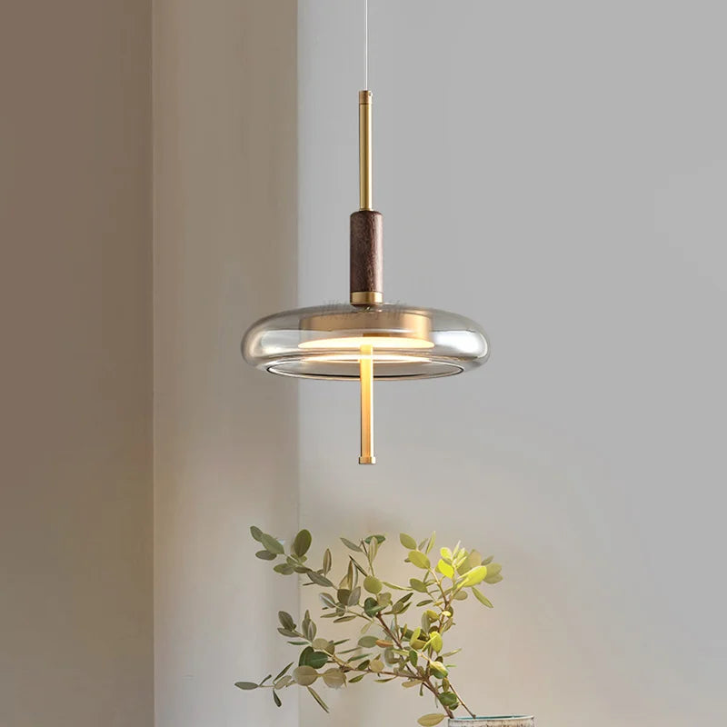 suspension LED en verre design nordique moderne décorative