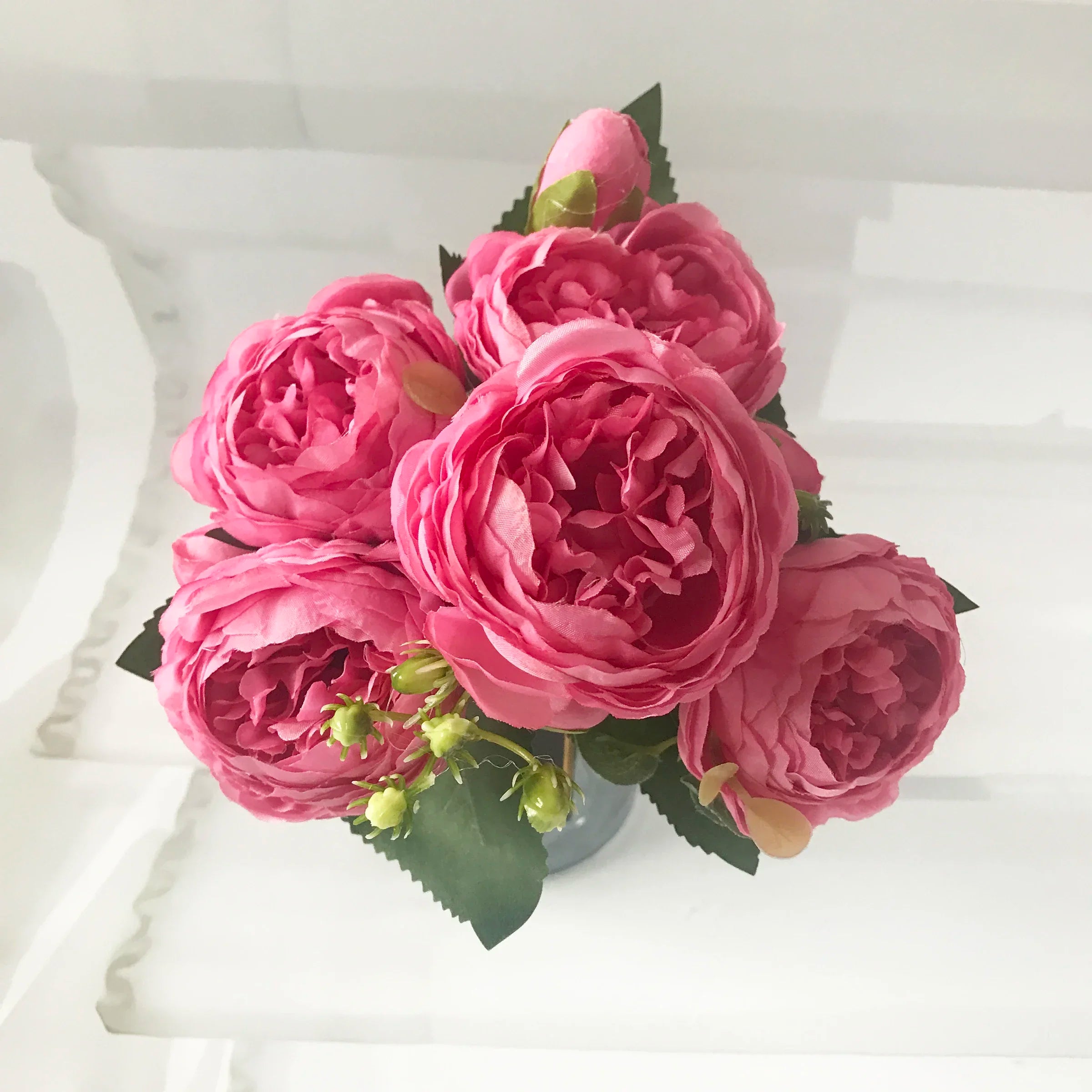 bouquet de pivoines artificielles pour décoration de mariage intérieur - vue 14 sur 17