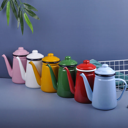 cafetière émaillée vintage 1 1l poignée solide