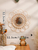 miroir décoratif tissé à la main pour une décoration murale esthétique