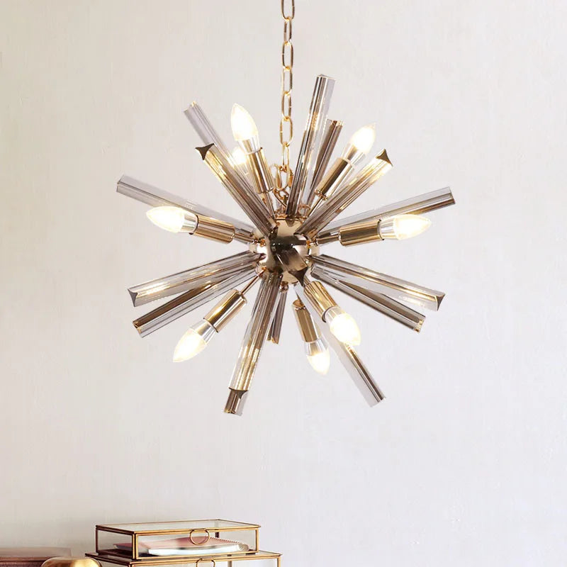 suspension moderne en cristal style sputnik pour décoration intérieure - vue 6 sur 7