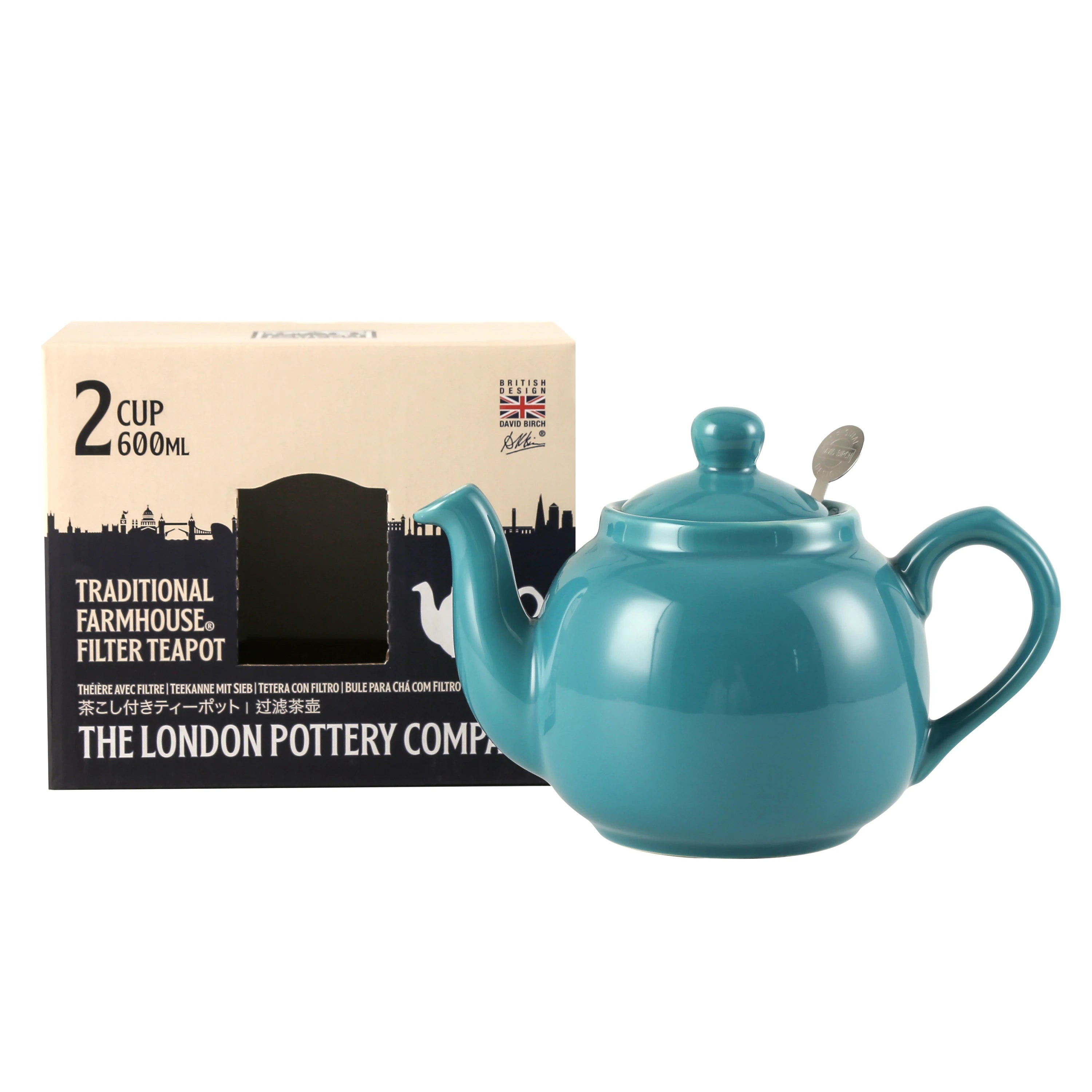 theiere farmhouse london pottery ceramique filtre inox - vue 4 sur 5