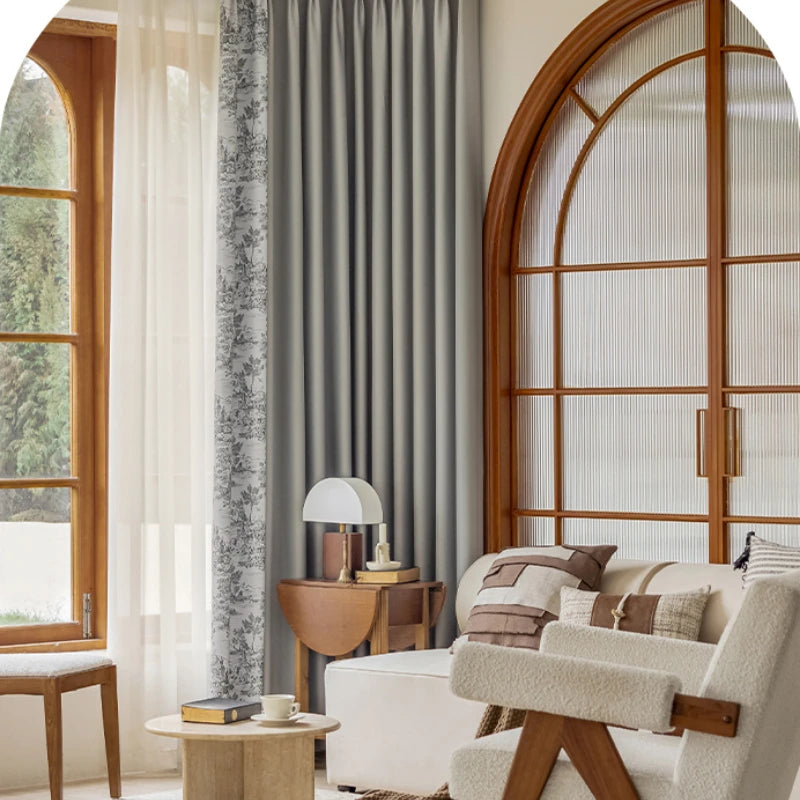 Rideau occultant style campagne française motif floral salon