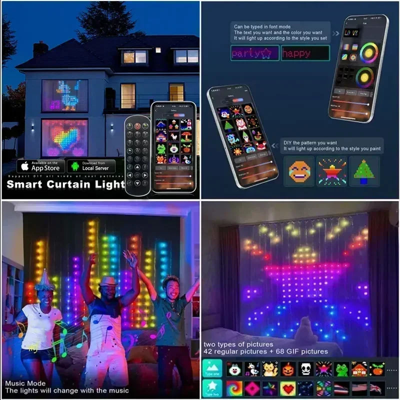 guirlande lumineuse intelligente 400 led bluetooth musique décorative - vue 4 sur 9