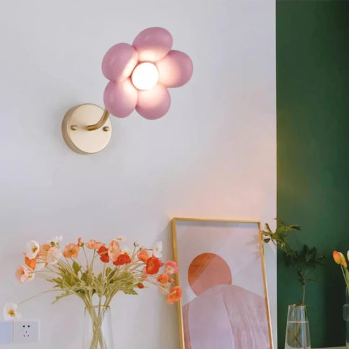 applique murale à pétales roses pour chambre de princesse - vue 4 sur 7