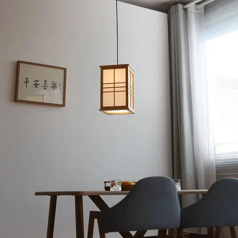 lampe en bois décorative pour restaurant bar et yoga - vue 5 sur 7