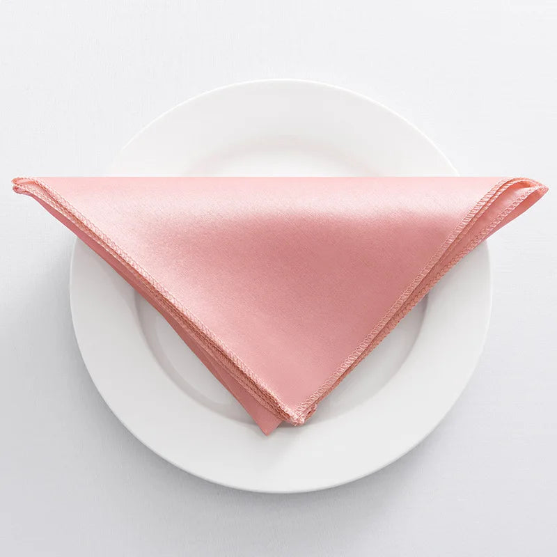 Serviette de table satin décorative pour mariage fêtes