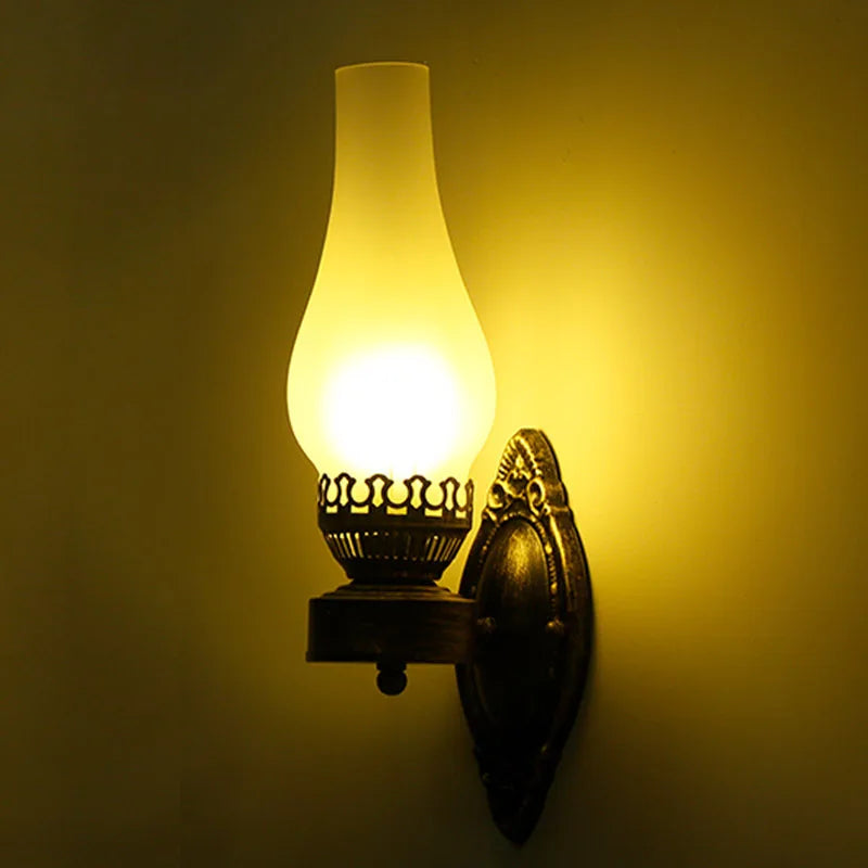 applique murale vintage en verre lumière led décoration industrielle