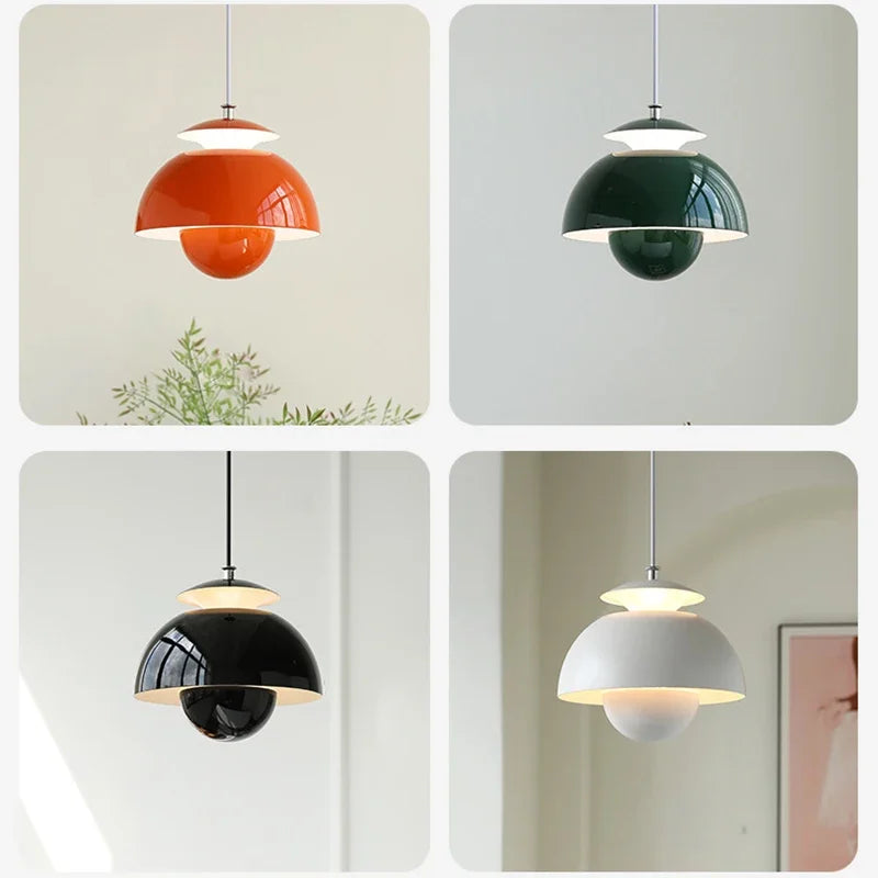 Suspension design nordique led fleur bourgeon moderne - vue 6 sur 9