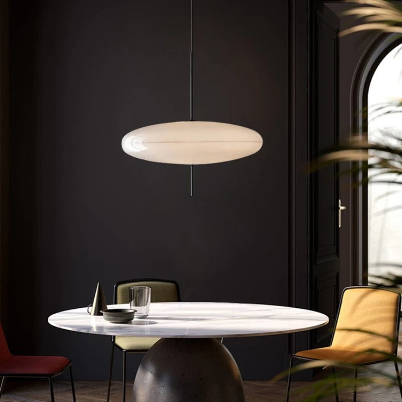 suspension moderne décorative avec fil plat réglable - vue 5 sur 8
