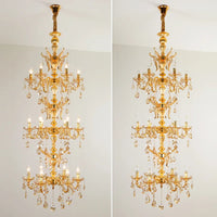 lustre en or plaqué suspension moderne en alliage de zinc