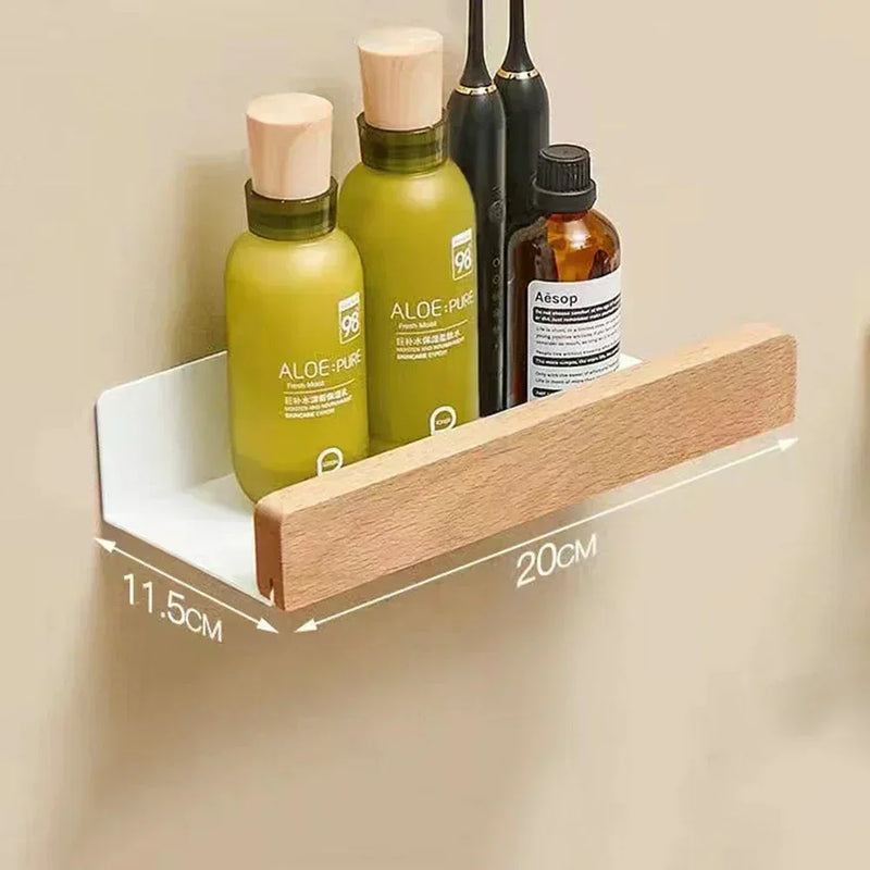 étagère en bois support d'angle sans perçage pour rangement