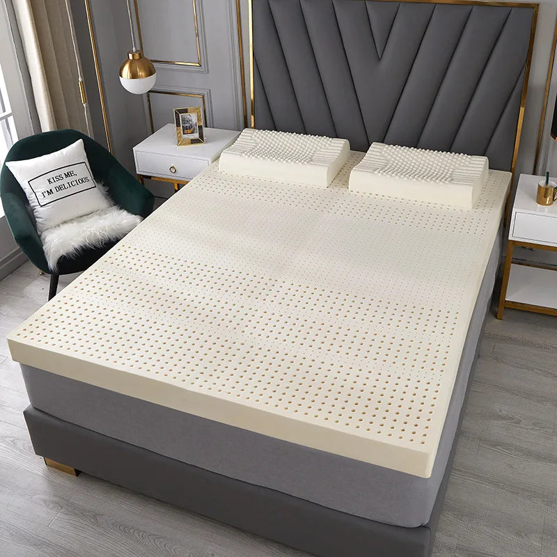 matelas latex naturel avec housse en caoutchouc pur épais