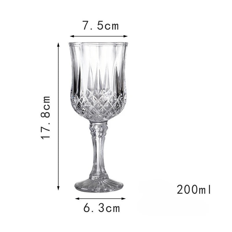 Verre à vin cristal pied haut style élégant