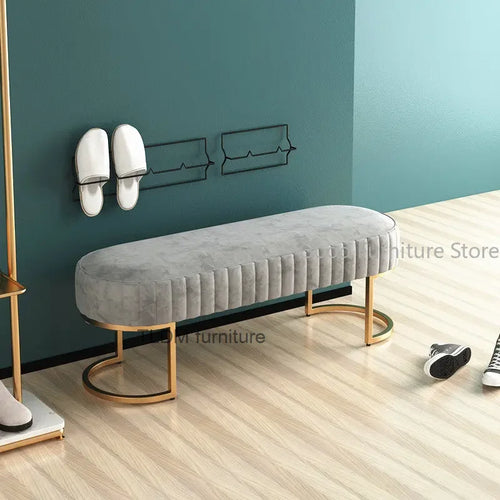 tabouret de chaussures luxe pouf ottoman pour hôtel café et magasin - vue 2 sur 12