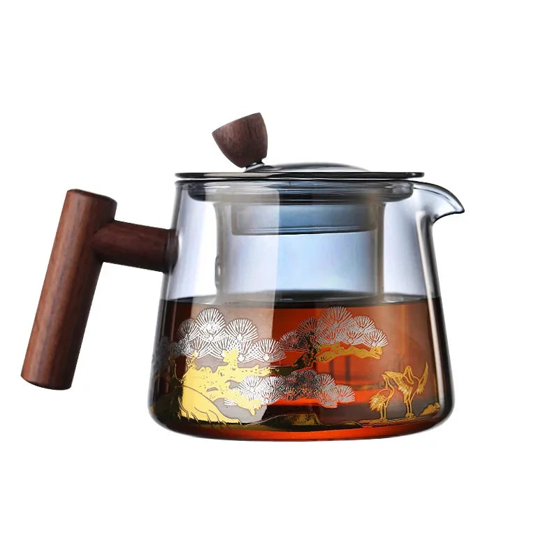 Théière japonaise en verre résistant chaleur style gaiwan - vue 6 sur 6