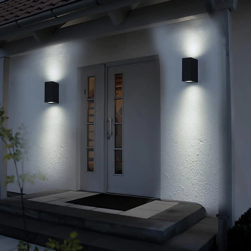 GU10 Base extérieure étanche appliques murales jardin porche éclairage mural applique murale LED en aluminium AC86-265 - vue 8 sur 10