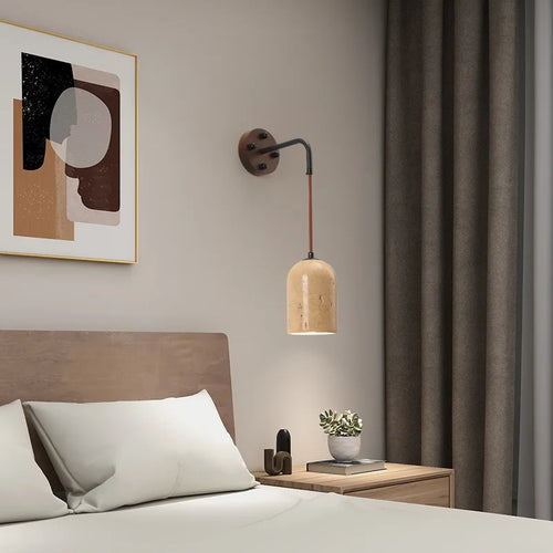 applique murale led en pierre naturelle avec interrupteur et livraison directe - vue 5 sur 10