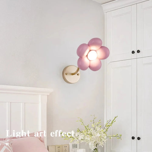applique murale à pétales roses pour chambre de princesse - vue 5 sur 7